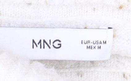 Womens UK Size M MNG White Pullover Jumper