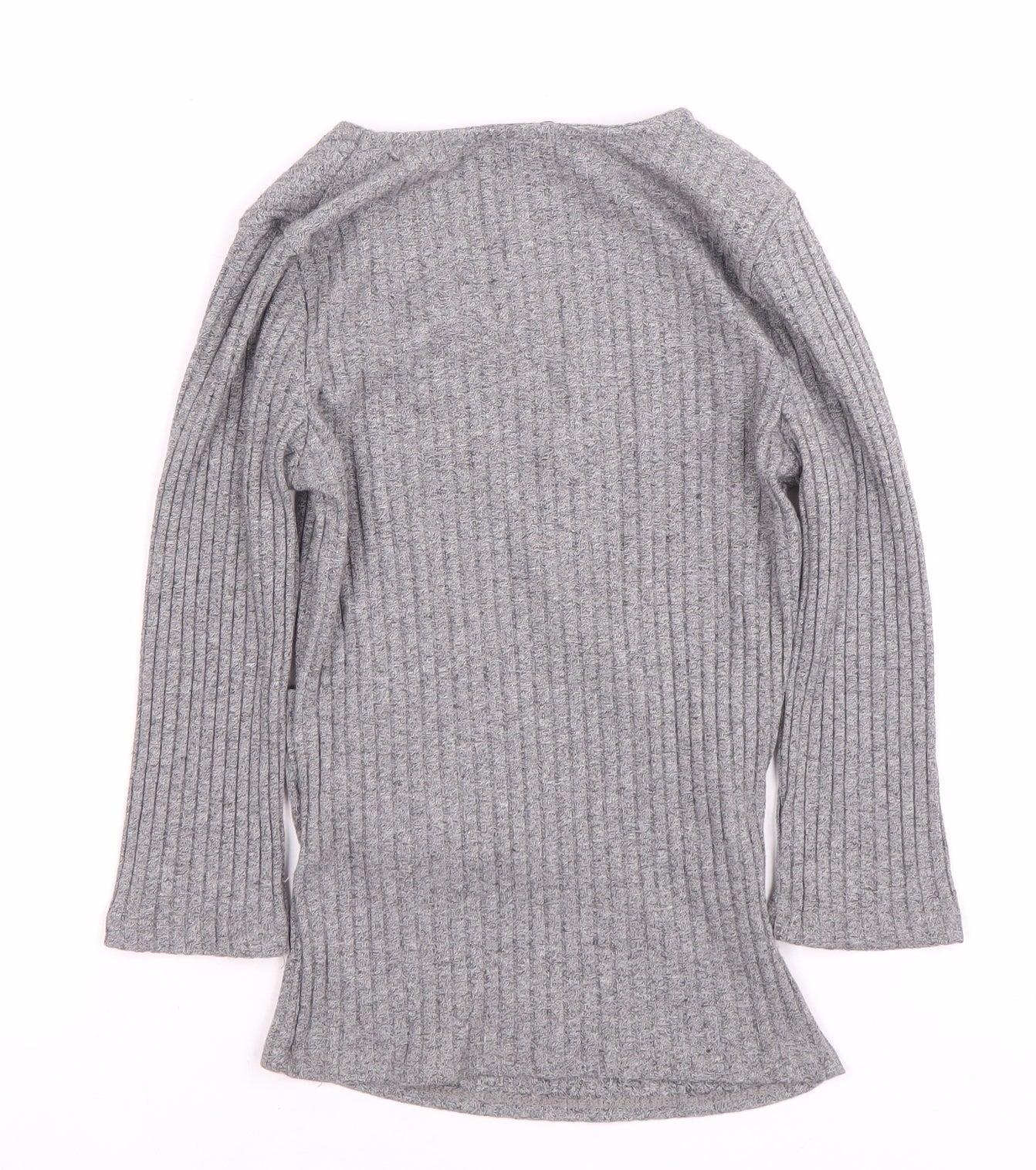 Bershka Grey Wrap Blouse for Women - Size 12