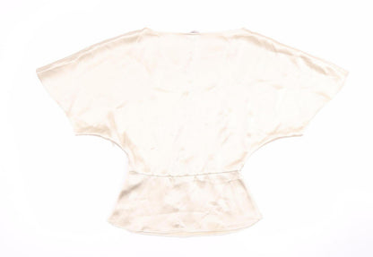 Womens UK Size 2XS H&M Beige Tunic Blouse