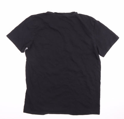 Mens UK Size S JACK & JONES Black  T-Shirt