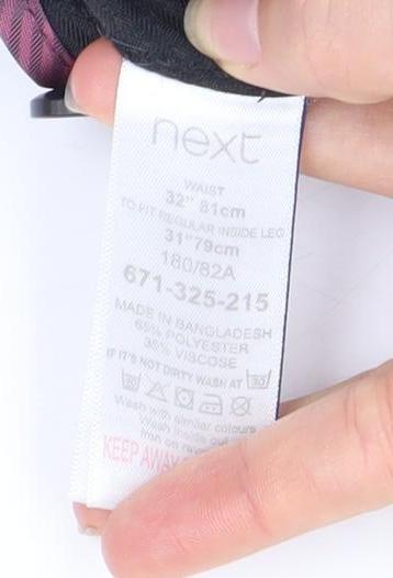 Next Men's Black Dress Pants, Size 32 Waist, Formal Trousers