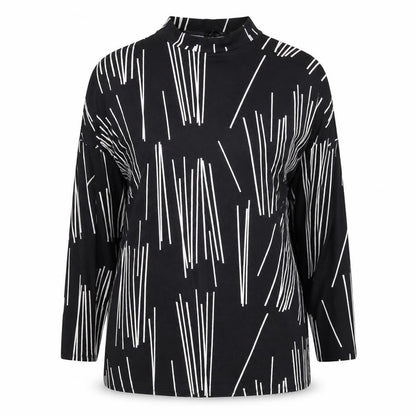 Cavalli Women's Black Jersey High Neck Top Size 16