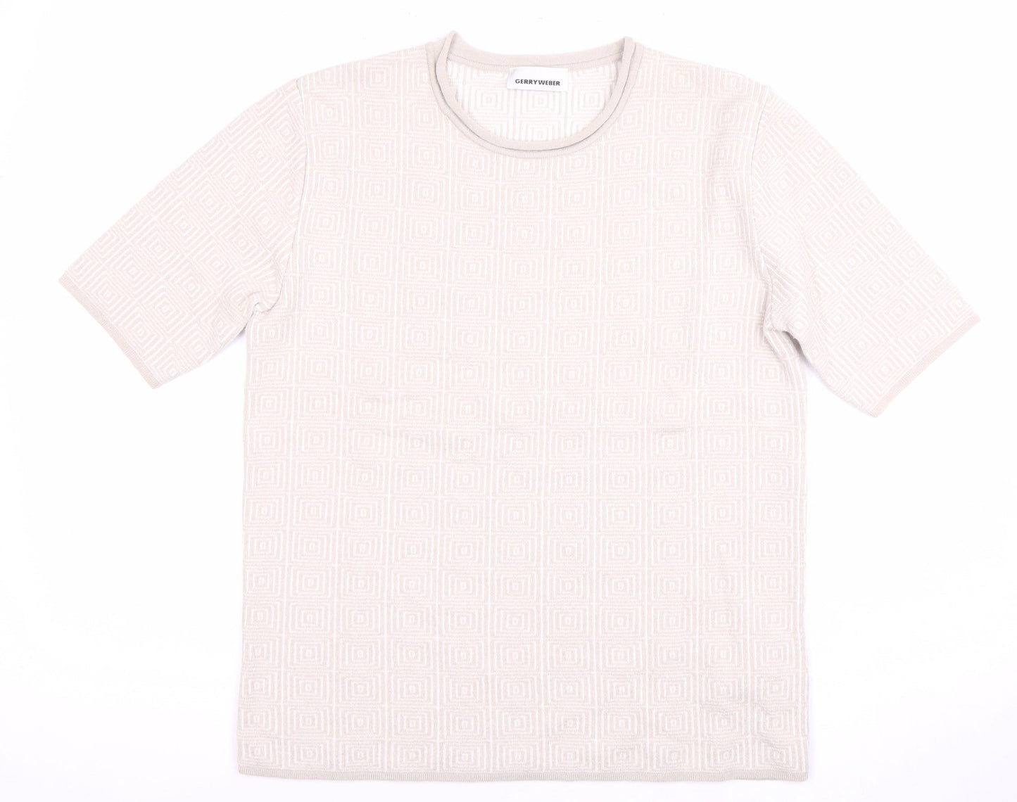 Womens UK Size 14 Gerry Weber Beige Jersey T-Shirt