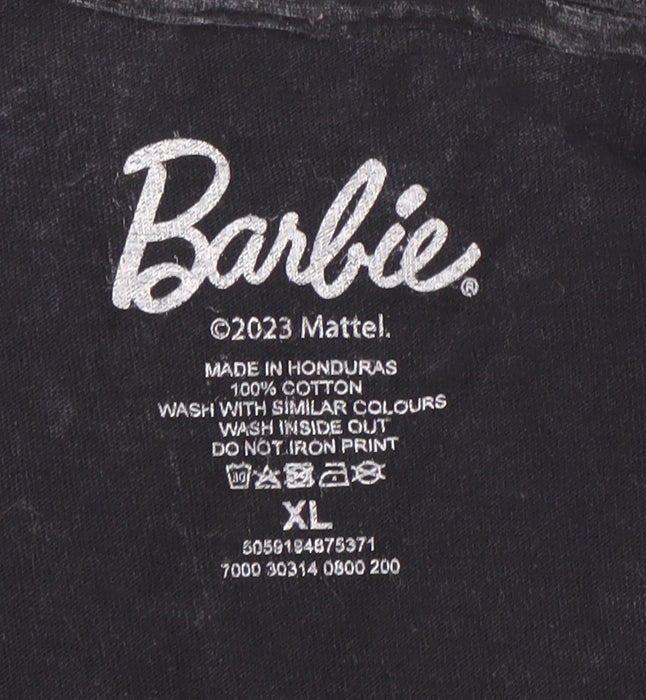 Barbie Women's Black T-Shirt XL Casual Car Theme