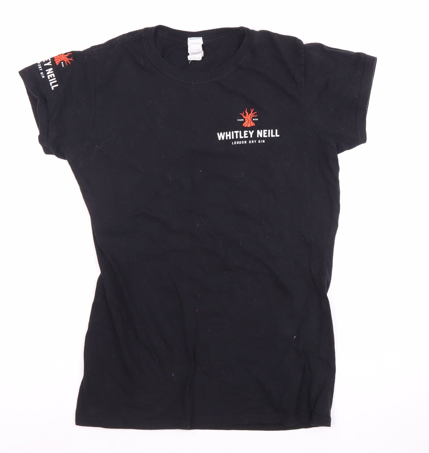 Womens UK Size L Gildan Black Basic T-Shirt