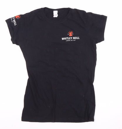 Womens UK Size L Gildan Black Basic T-Shirt