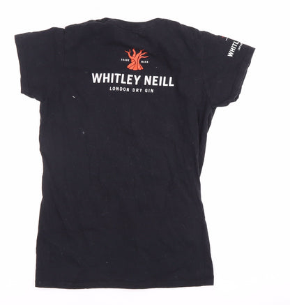 Womens UK Size L Gildan Black Basic T-Shirt