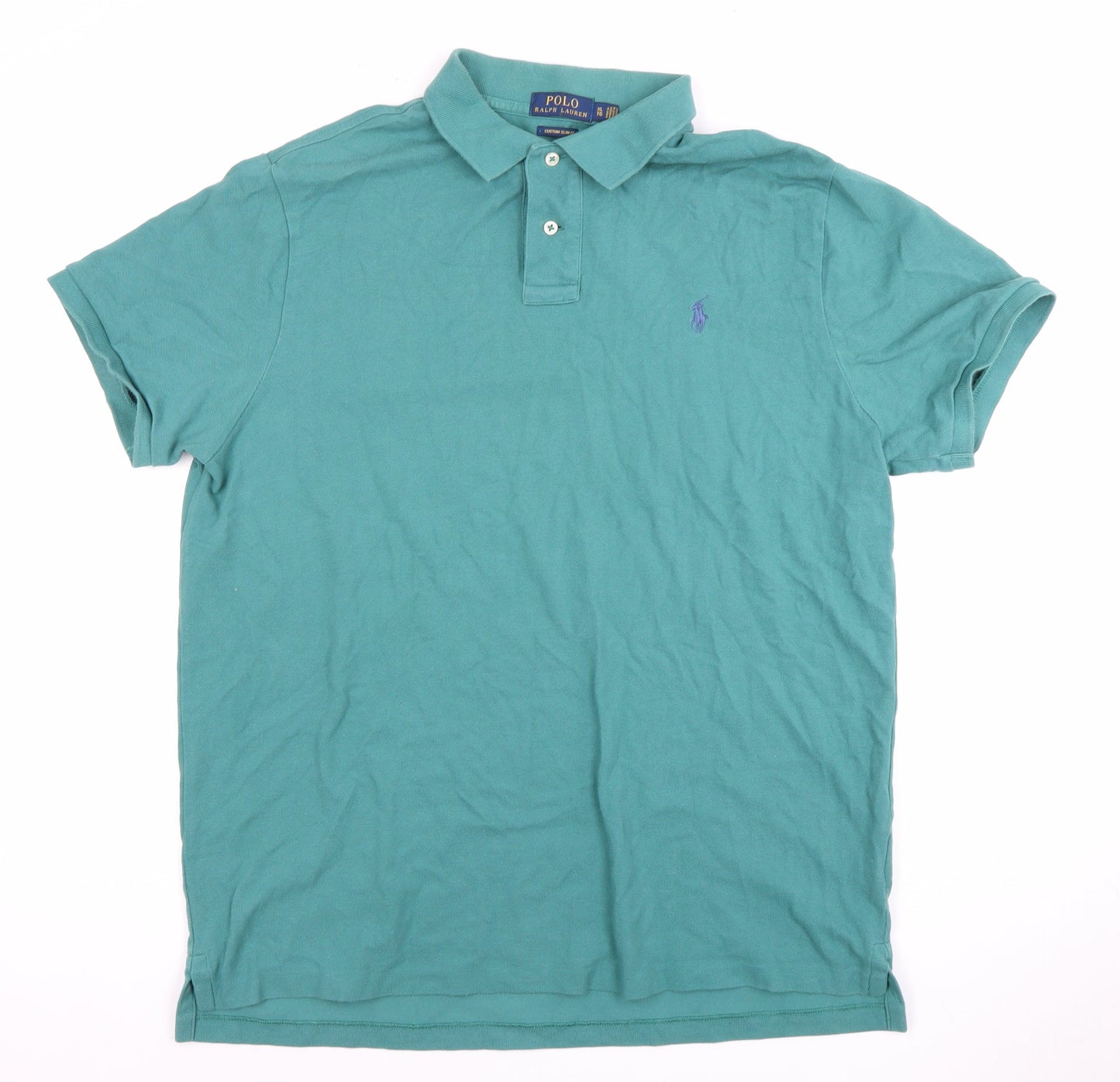 Ralph Lauren Men's Green Polo Shirt XL Slim Fit