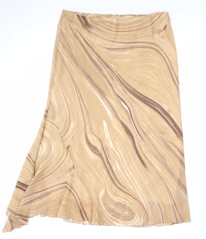 Amaranto Women's Beige Geometric Skirt Size 14