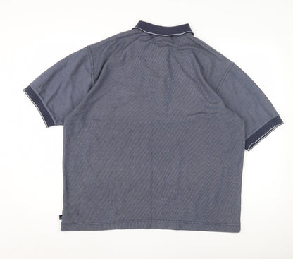 Kangol Mens Blue Polo Shirt L Short Sleeve Casual