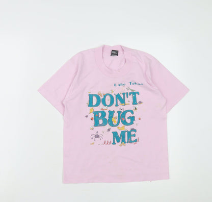Fruit of the Loom Girls Pink Graphic T-Shirt 10 Years