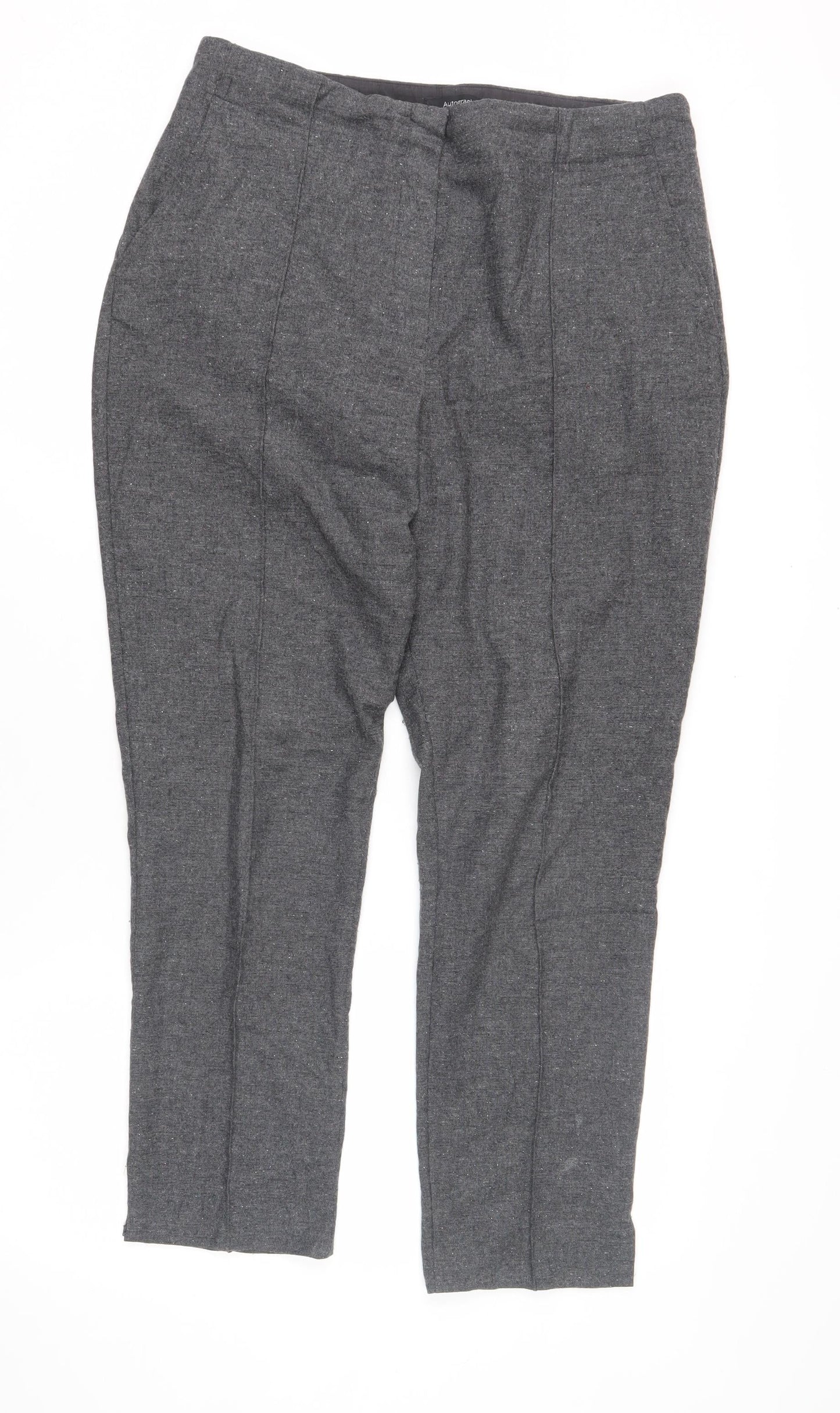 Womens UK Size 12 Marks and Spencer Regular Fit Workwear Grey Trousers
