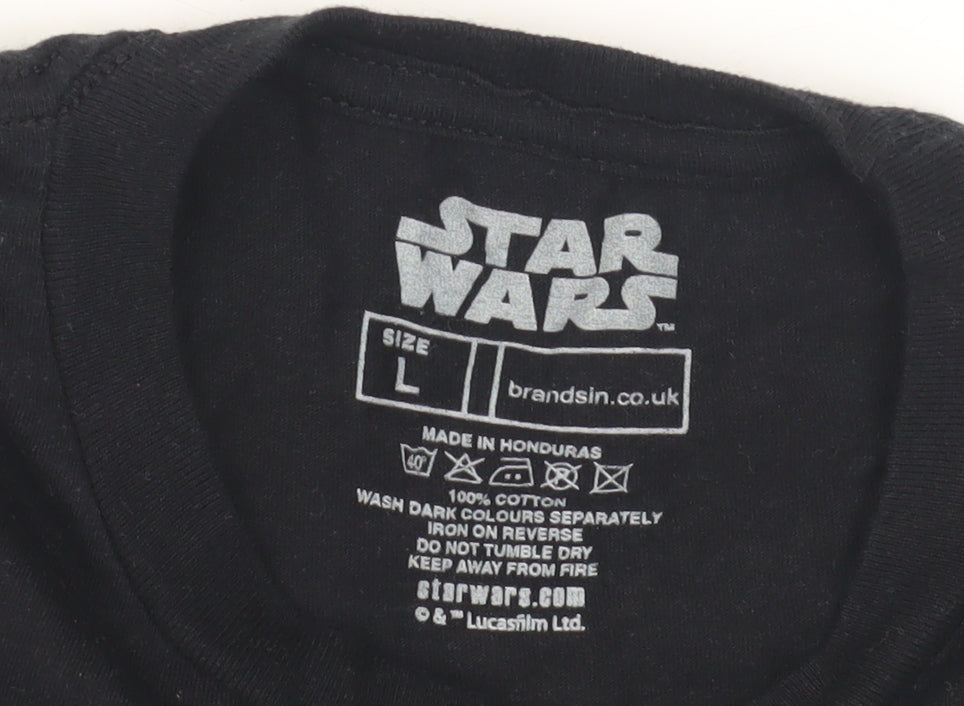 Star Wars Boys Black L T-Shirt Boba Fett Graphic