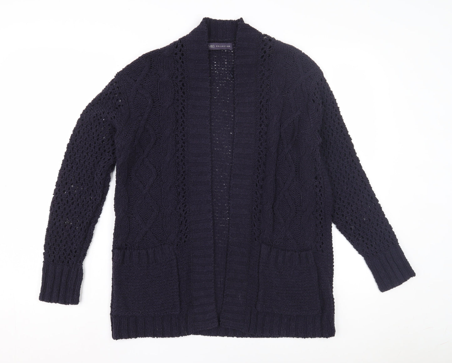 Womens UK Size S Marks and Spencer Blue Cardigan Jumper
