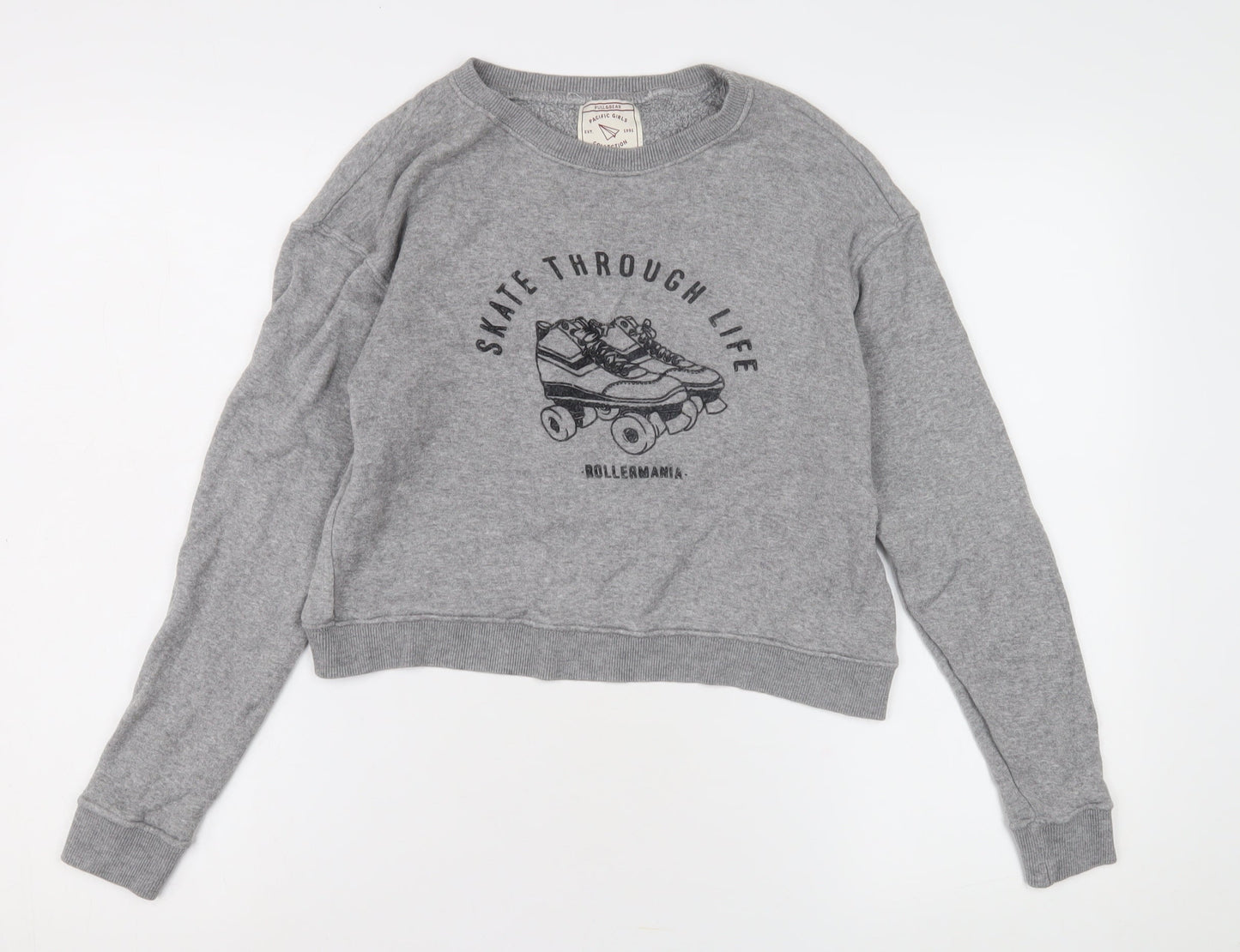 Womens UK Size 8 Pull&Bear Grey Pullover Sweatshirt