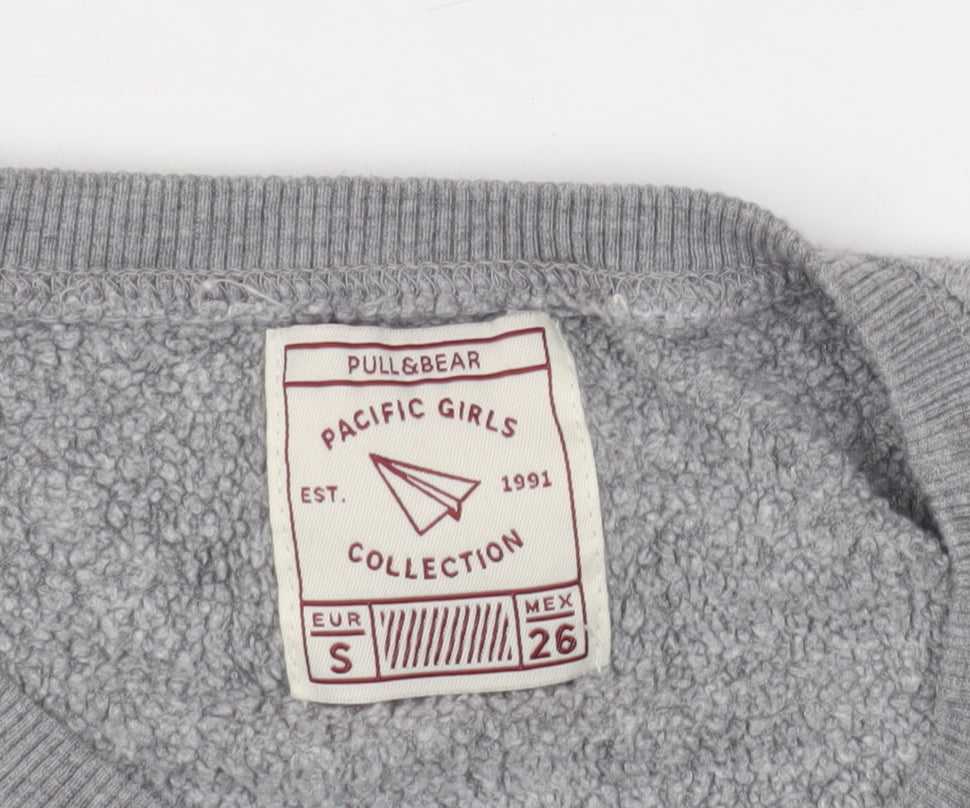Womens UK Size 8 Pull&Bear Grey Pullover Sweatshirt