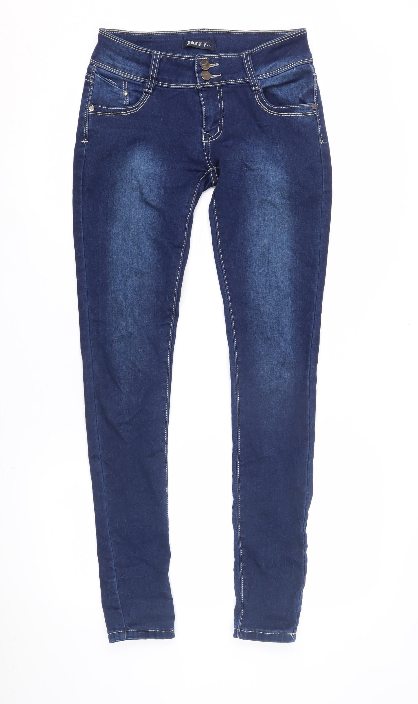Justy Women's Blue Skinny Jeans M Size
