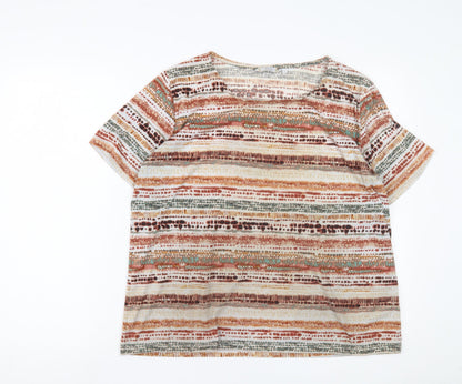 ISLE Women's Multicoloured Striped T-Shirt L