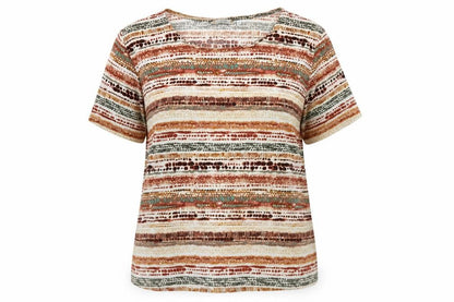 ISLE Women's Multicoloured Striped T-Shirt L