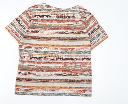 ISLE Women's Multicoloured Striped T-Shirt L