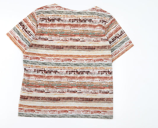 ISLE Women's Multicoloured Striped T-Shirt L