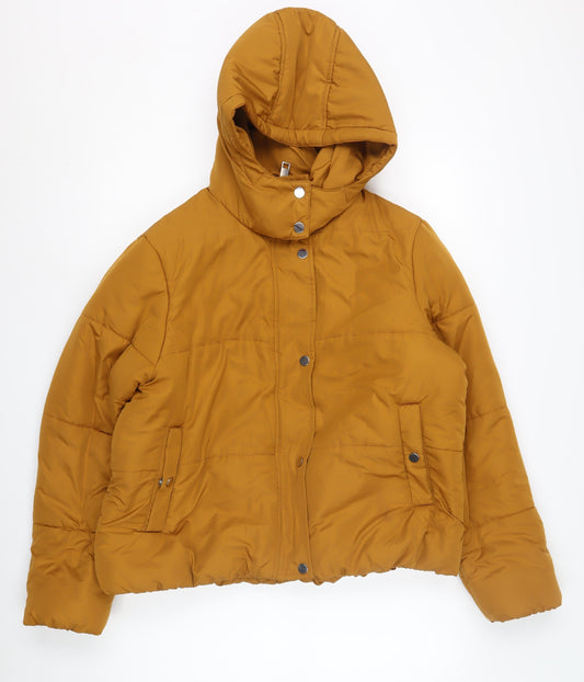 Womens UK Size 16 Marks and Spencer Brown Puffer Jacket