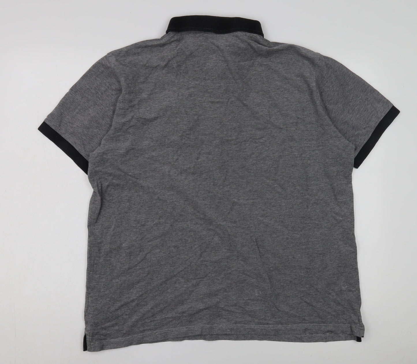 New Zealand Men's Grey XL Polo Shirt with Logo, Short Sleeve