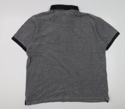 New Zealand Men's Grey XL Polo Shirt with Logo, Short Sleeve