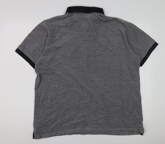 New Zealand Men's Grey XL Polo Shirt with Logo, Short Sleeve