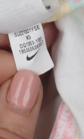 Womens UK Size XS Nike Multicoloured Basic T-Shirt