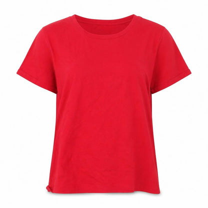 Womens UK Size 12 Quiz Red Basic T-Shirt