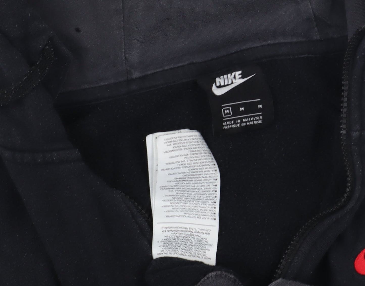 Mens UK Size M Nike Black Full Zip Hoodie