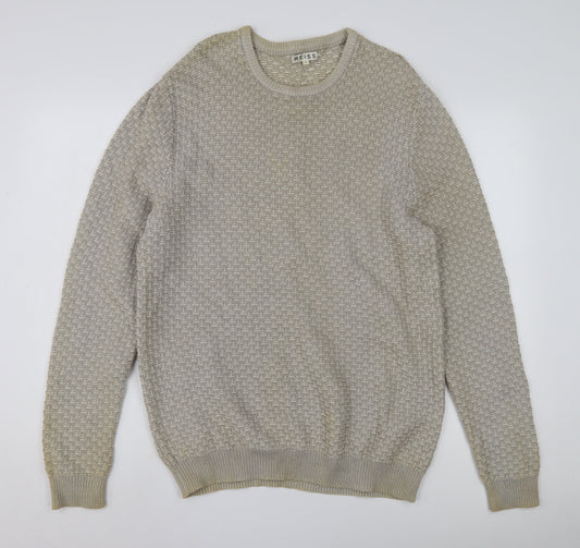 Reiss Men's Beige Pullover Jumper XL, Casual Knit