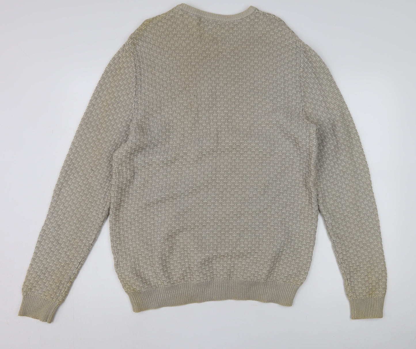 Reiss Men's Beige Pullover Jumper XL, Casual Knit