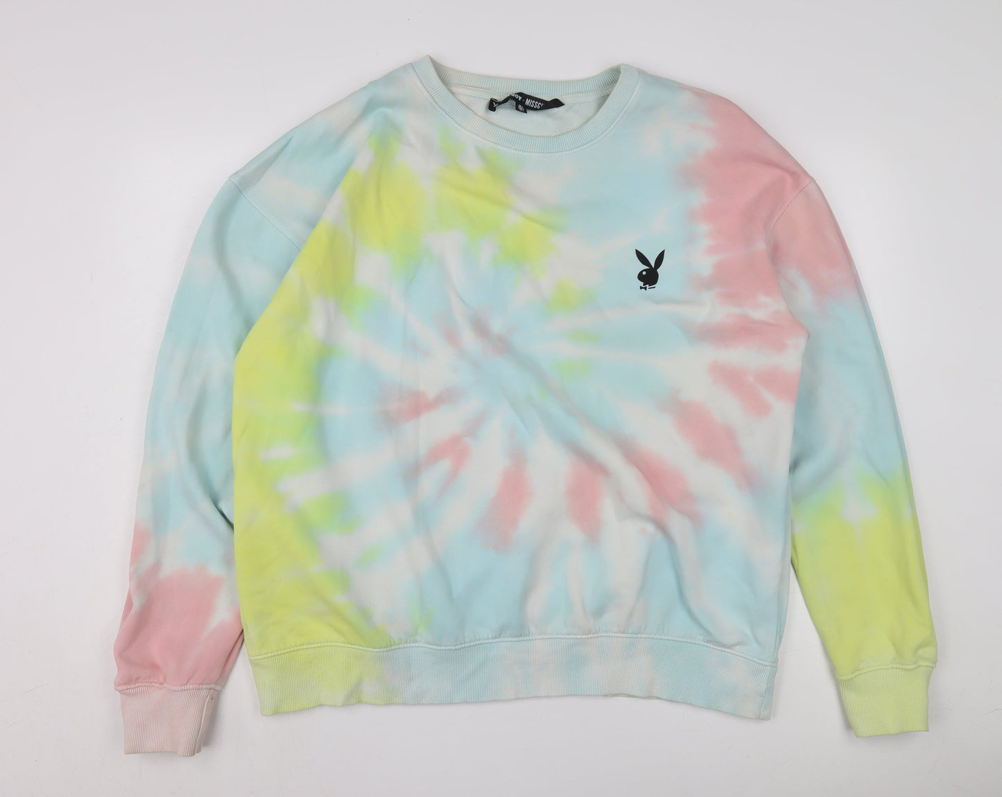 Missguided Women's Multicolour L Pullover Tie-Dye Sweatshirt