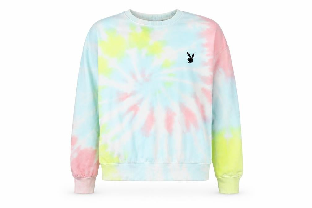 Front view of Missguided Women's Multicolour L Pullover Tie-Dye Sweatshirt