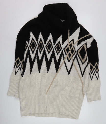 Womens UK Size S River Island Black Pullover Jumper