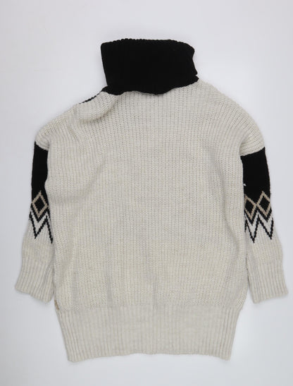 Womens UK Size S River Island Black Pullover Jumper