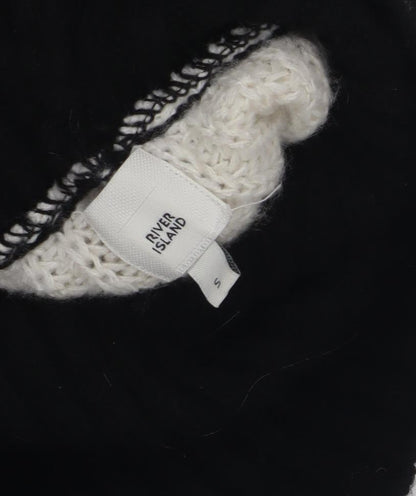 Womens UK Size S River Island Black Pullover Jumper