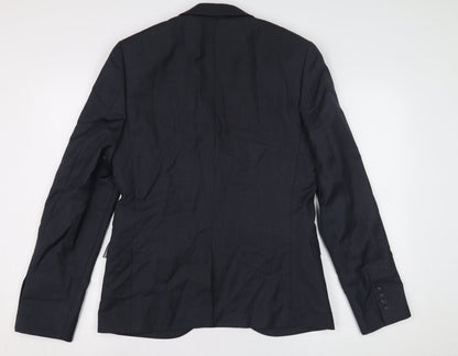 Mens UK Size 38 Topman Regular Black Suit Jacket