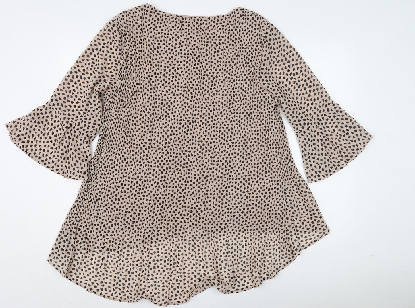 Womens UK Size 14 Izabel London Beige Tunic Blouse