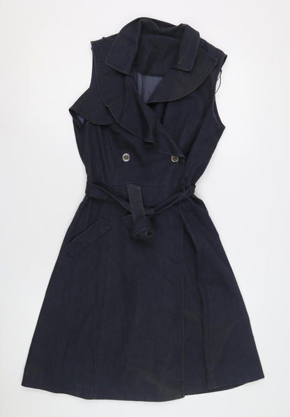 Sandra Darren Women's Blue Shirt Dress - Size 8