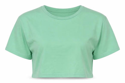 Womens UK Size 12 ASOS Green Cropped T-Shirt
