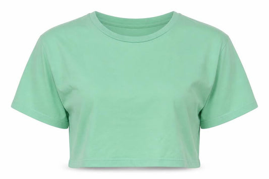 Womens UK Size 12 ASOS Green Cropped T-Shirt