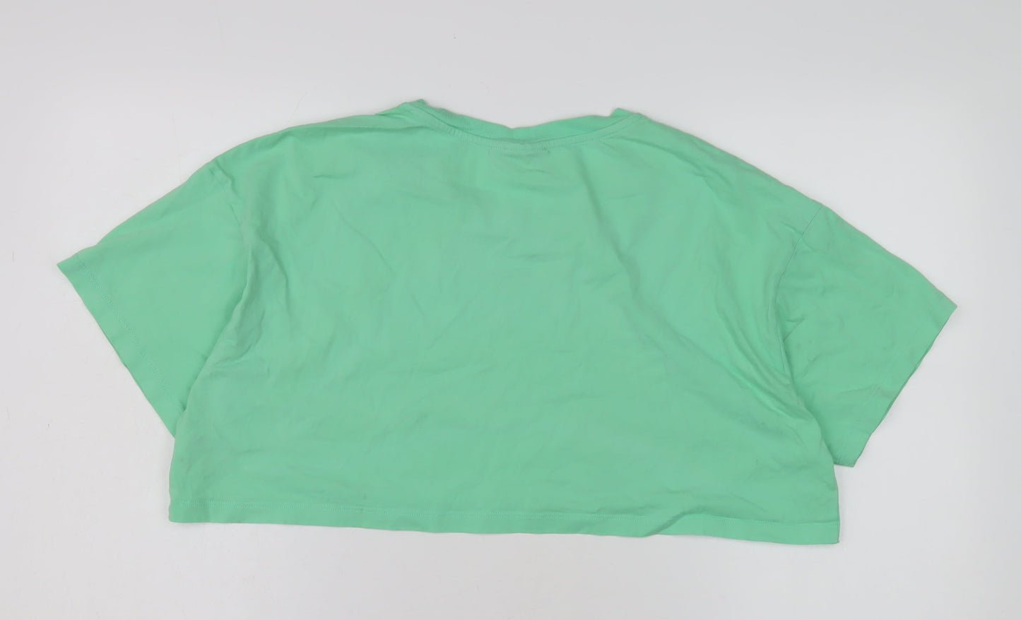 Womens UK Size 12 ASOS Green Cropped T-Shirt