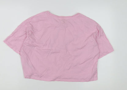 Barbie Women’s Pink Cropped T-Shirt - Small, Classic Casual