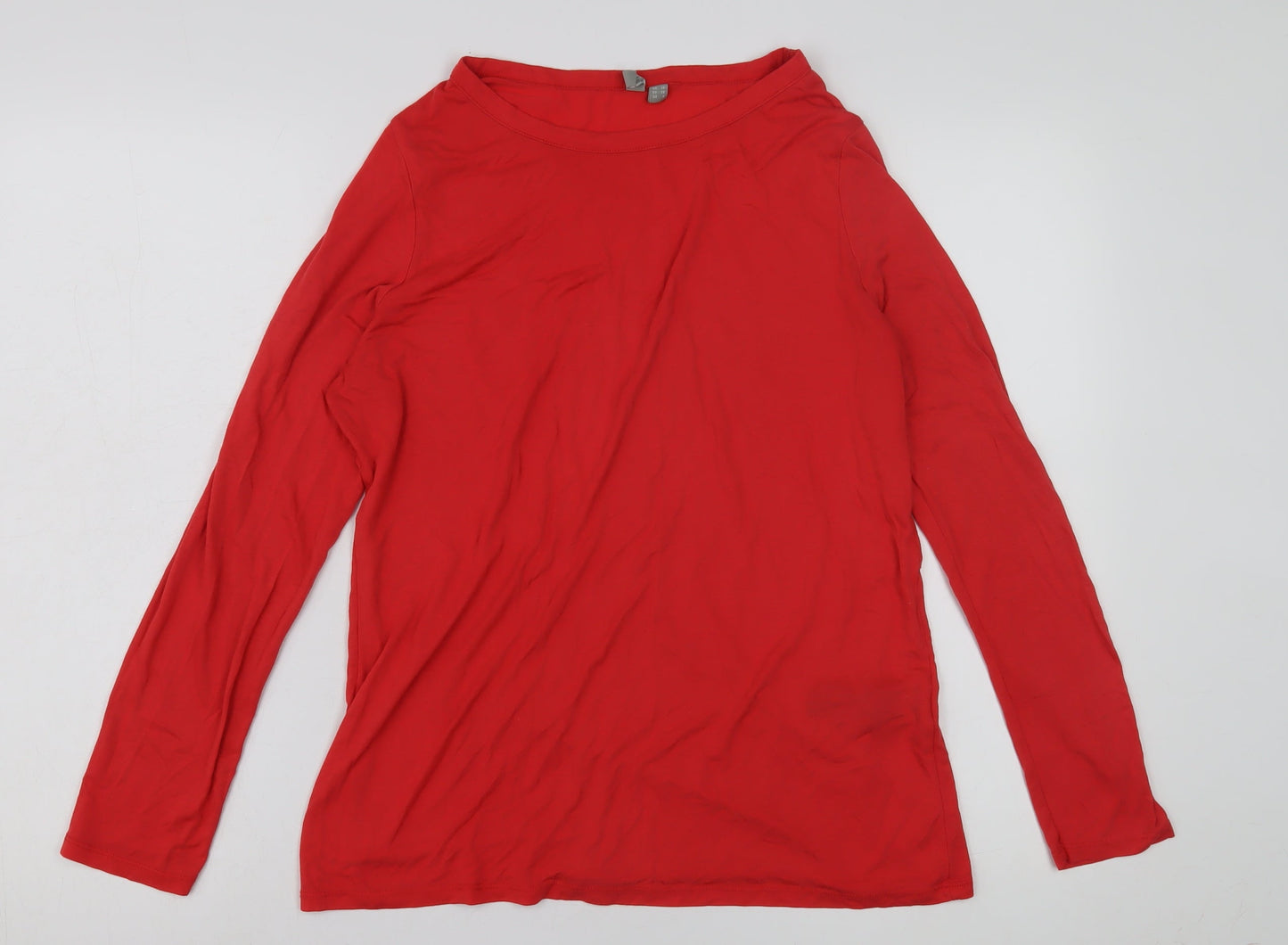 Womens UK Size 10 ASOS Red Basic T-Shirt