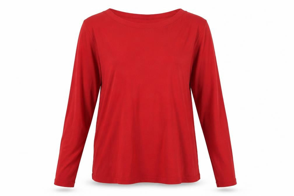 Womens UK Size 10 ASOS Red Basic T-Shirt