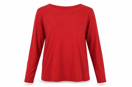 Womens UK Size 10 ASOS Red Basic T-Shirt