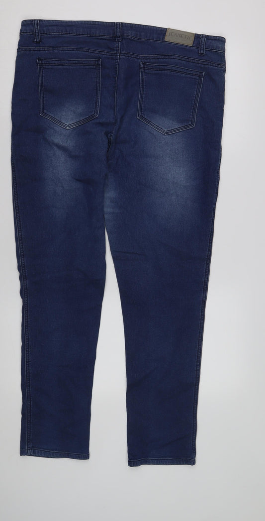 AVON Women's Blue Skinny Jeans, Size 18, Mid Rise